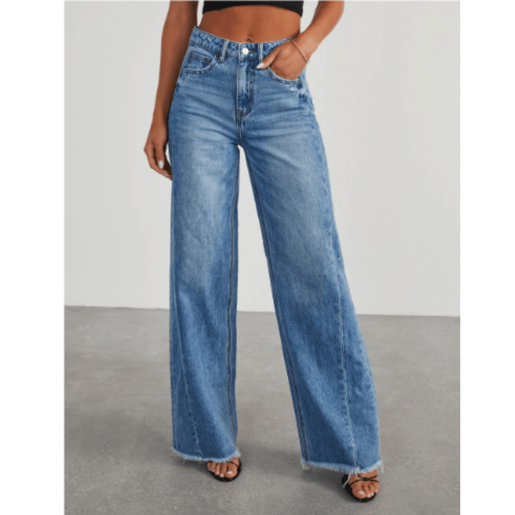 Sorelle | Wide - leg women's trousers with a high waist - Nalani - Fashion Clothing and Decor