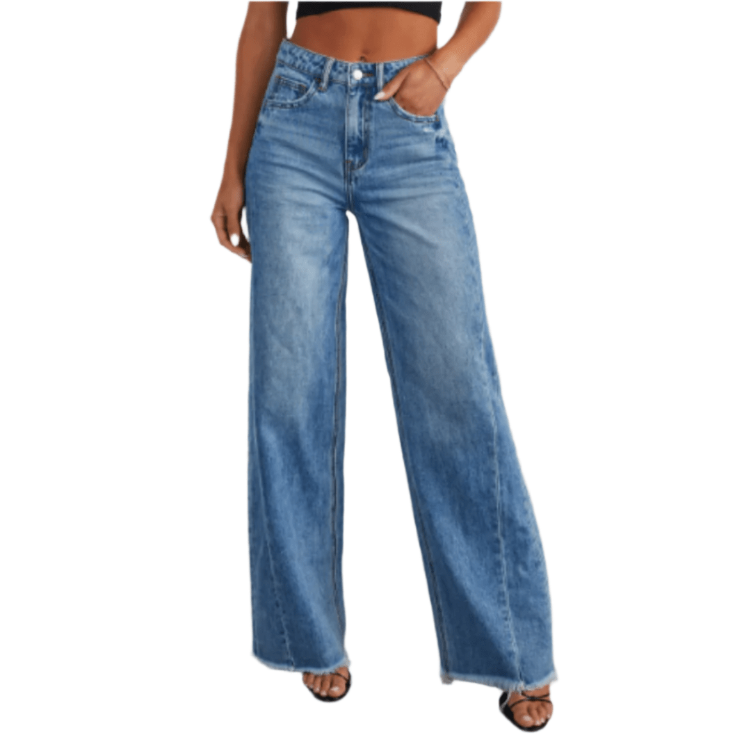 Sorelle | Wide - leg women's trousers with a high waist - Nalani - Fashion Clothing and Decor