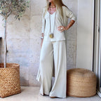 Sorelle | Women's Modern Relaxed Fit Three - Piece Set | Cardigan, Top and Trousers - Nalani - Fashion Clothing and Decor