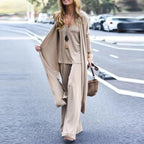 Sorelle | Women's Modern Relaxed Fit Three - Piece Set | Cardigan, Top and Trousers - Nalani - Fashion Clothing and Decor