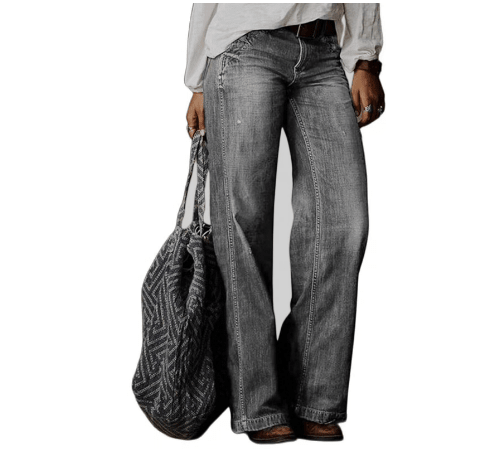 Sorelle | Women's Vintage Baggy Straight Leg Jeans | High Waist - Nalani - Fashion Clothing and Decor