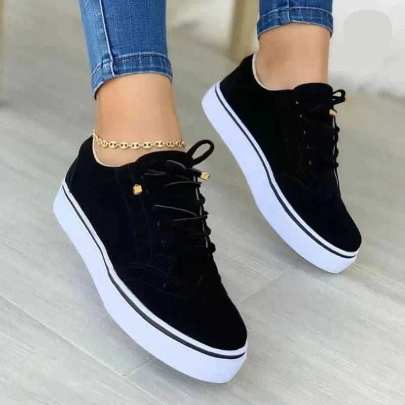 Soril | Casual lace - up sneakers for women with a round toe | Flat - Nalani - Fashion Clothing and Decor