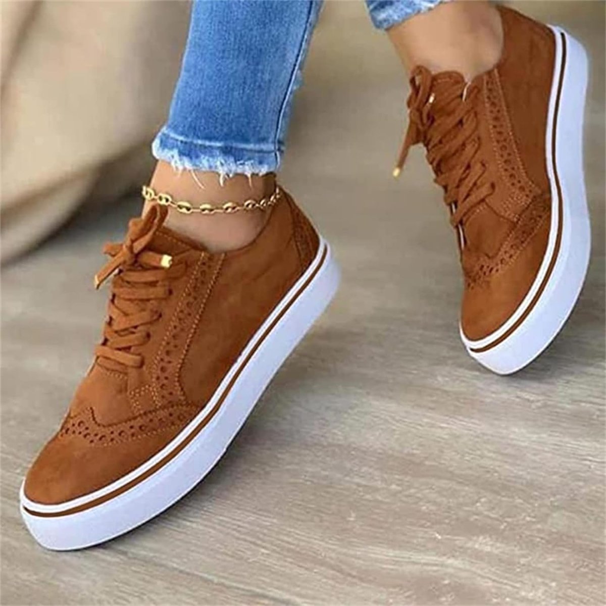 Soril | Casual lace - up sneakers for women with a round toe | Flat - Nalani - Fashion Clothing and Decor