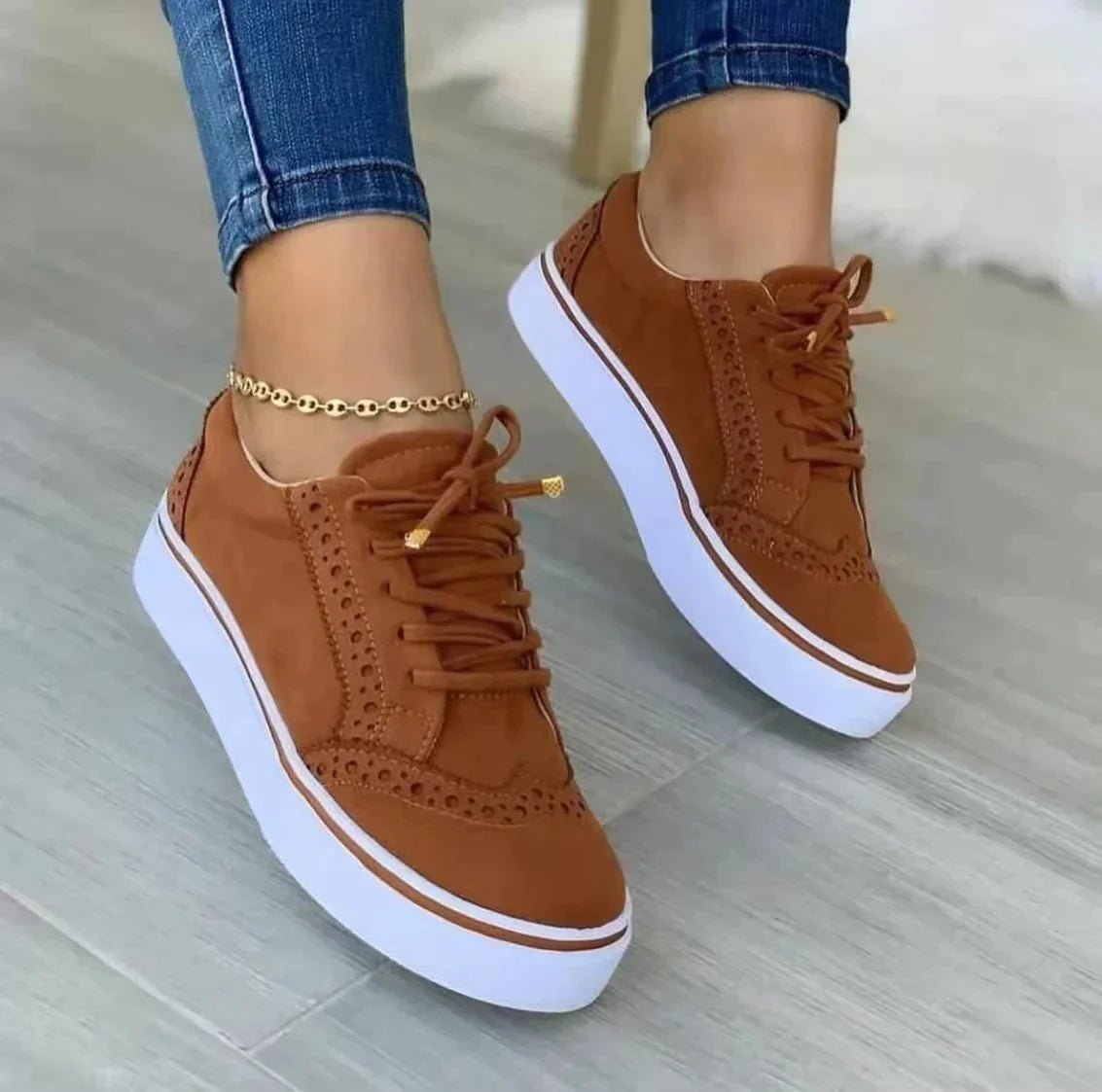 Soril | Casual lace - up sneakers for women with a round toe | Flat - Nalani - Fashion Clothing and Decor