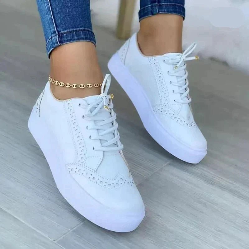 Soril | Casual lace - up sneakers for women with a round toe | Flat - Nalani - Fashion Clothing and Decor
