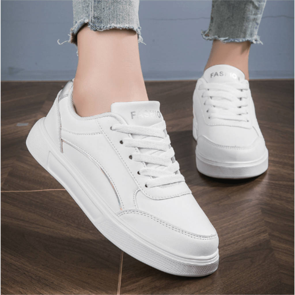 Soril | Fashionable low - top sneakers for women with gold details | Lace - up closure - Nalani - Fashion Clothing and Decor