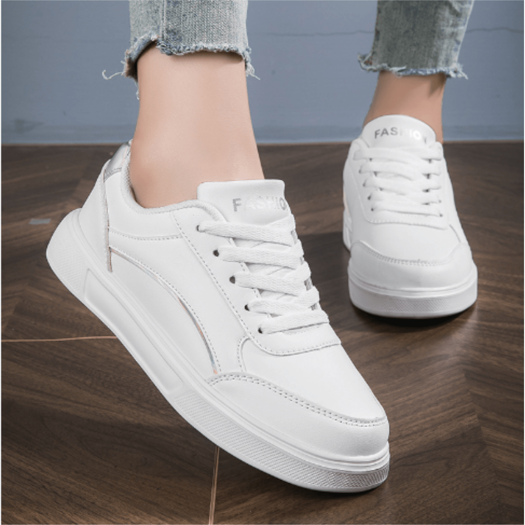 Soril | Fashionable low - top sneakers for women with gold details | Lace - up closure - Nalani - Fashion Clothing and Decor