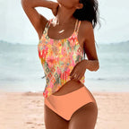 Soril Swimwear | Boho Tankini Set for Women with a Slim Fit | Two - Piece - Nalani - Fashion Clothing and Decor