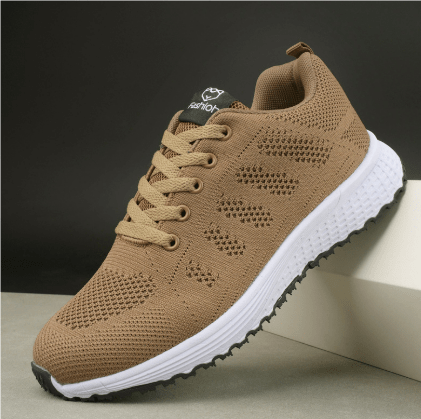 Soril | Women's Casual Knit Sneakers with Laces | Walking Shoes - Nalani - Fashion Clothing and Decor