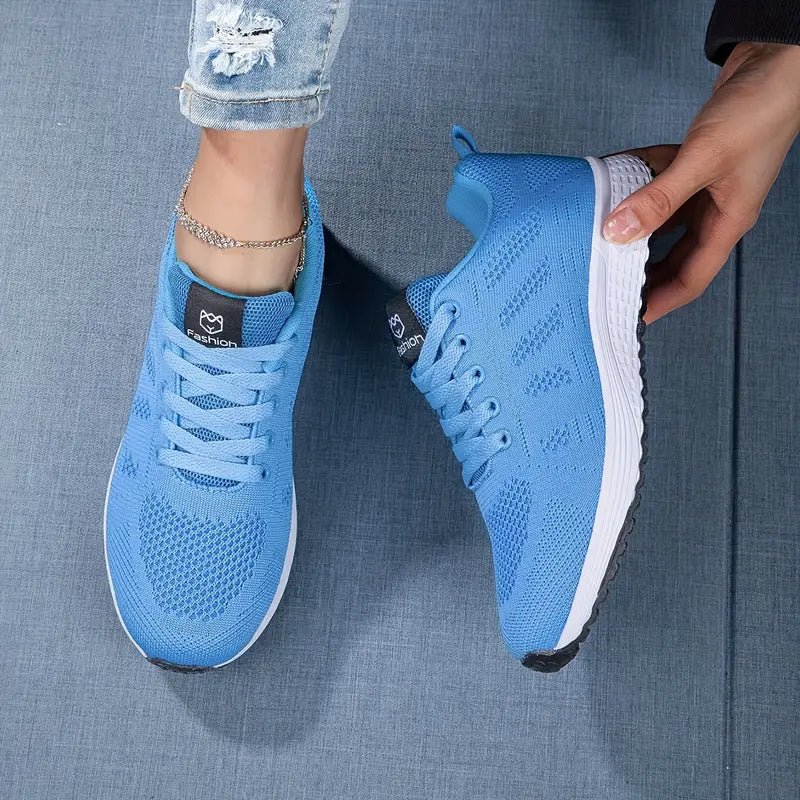 Soril | Women's Casual Knit Sneakers with Laces | Walking Shoes - Nalani - Fashion Clothing and Decor