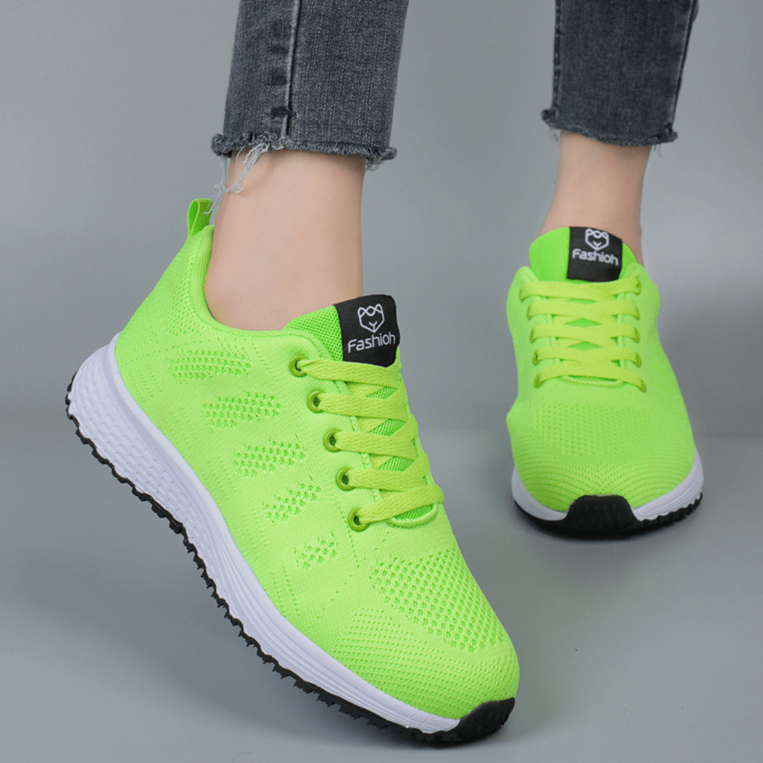 Soril | Women's Casual Knit Sneakers with Laces | Walking Shoes - Nalani - Fashion Clothing and Decor