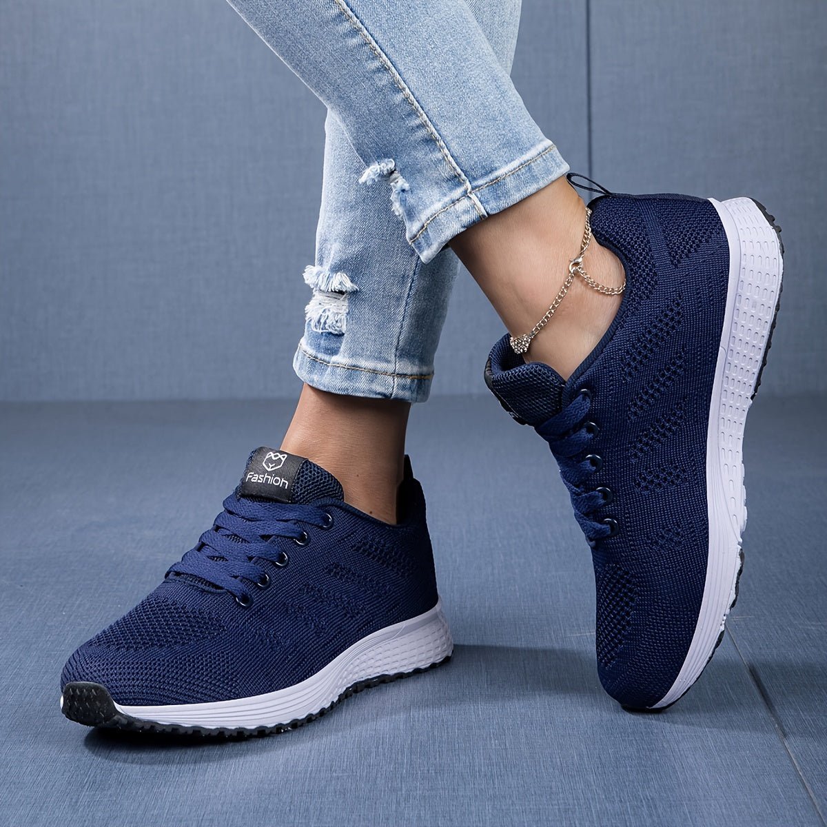 Soril | Women's Casual Knit Sneakers with Laces | Walking Shoes - Nalani - Fashion Clothing and Decor