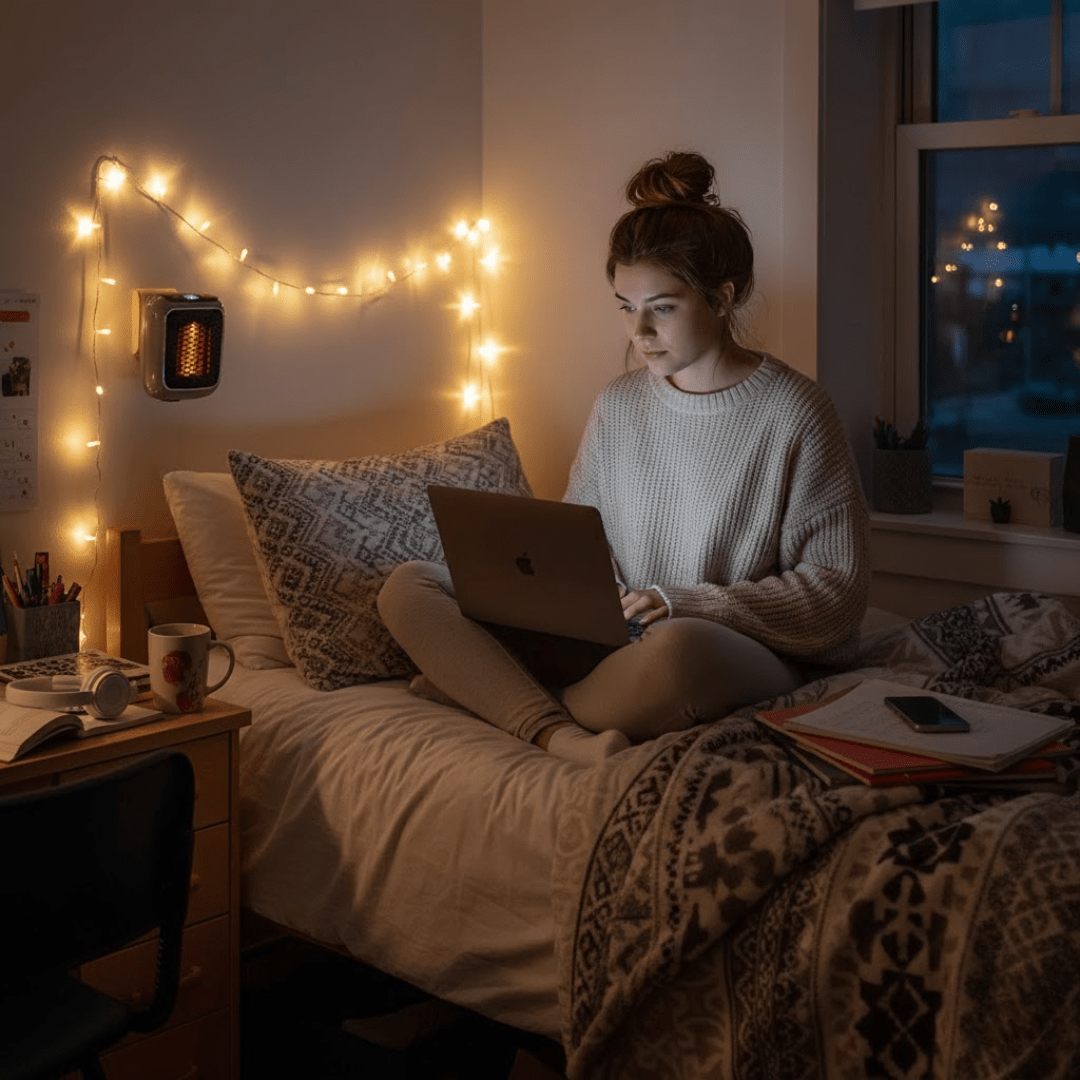 Space Heater with Modern Design – Compact Electric Heater with Timer, Tip-Over & Overheat Protection – EcoHeat - Nalani - Fashion Clothing and Decor