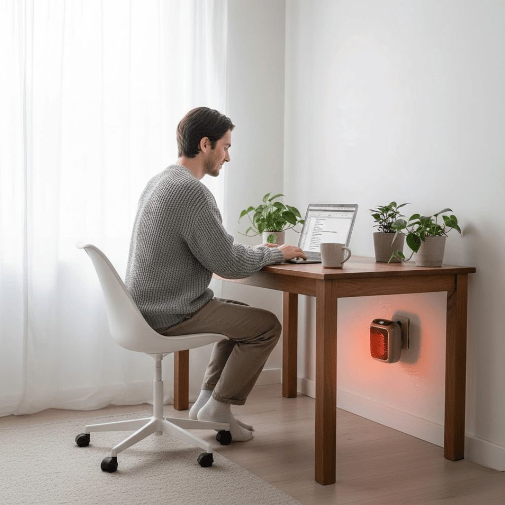 Space Heater with Modern Design – Compact Electric Heater with Timer, Tip-Over & Overheat Protection – EcoHeat - Nalani - Fashion Clothing and Decor