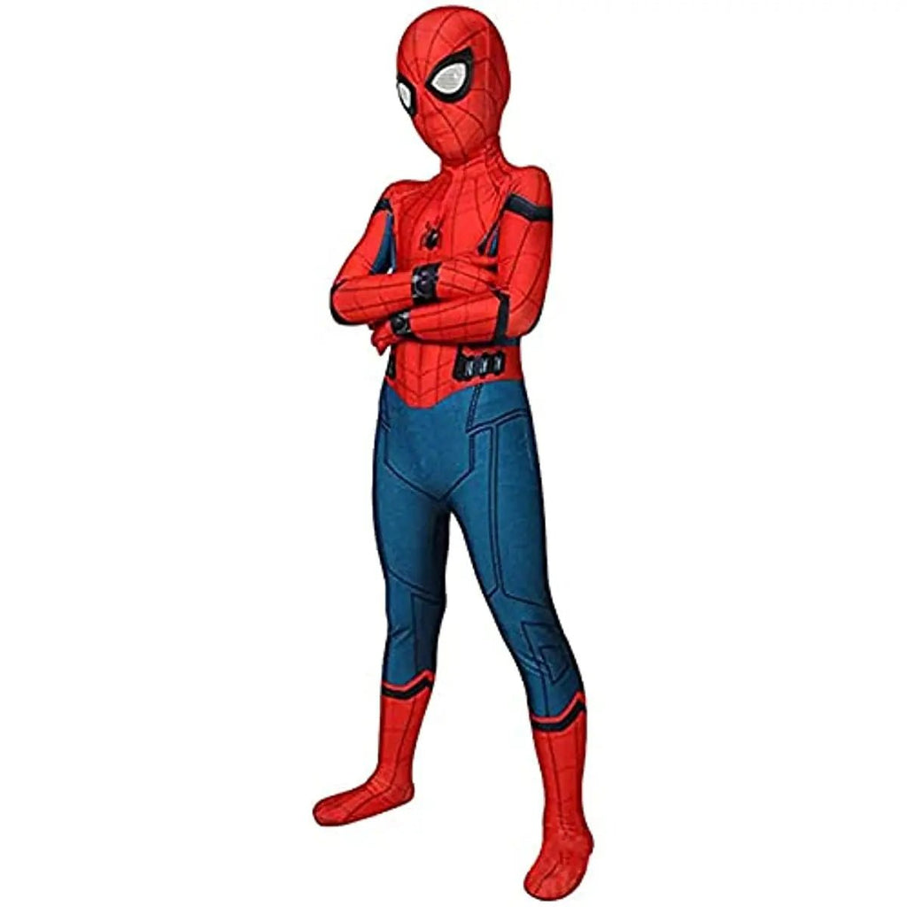 Spider Superhero Costume for Kids – Full Body Hero Suit with Mask for Halloween & Dress Up, Boys & Girls, 39-59 in - Nalani - Fashion Clothing and Decor