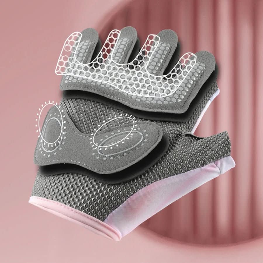 Sport & Fitness Gloves – Half Finger Workout Gloves for Weightlifting, Kettlebell & Cycling, Unisex, S–L – GripMax - Nalani - Fashion Clothing and Decor