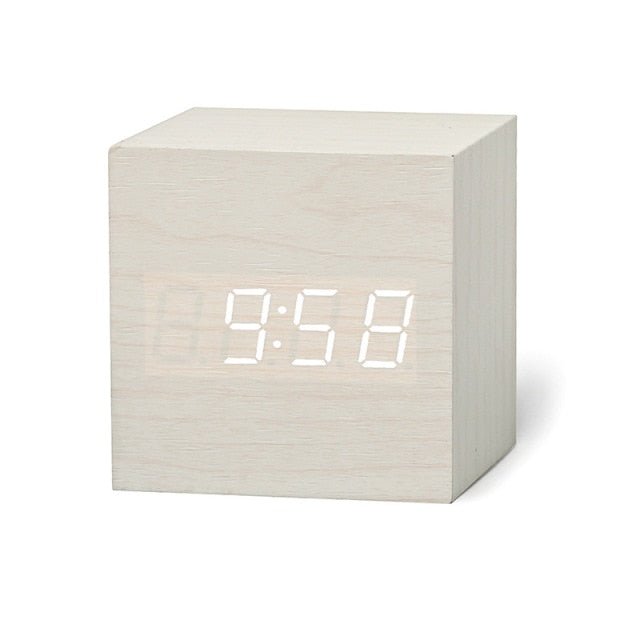 Square LED Clock With Time Date Temperature Display - Nalani - UK Fashion Clothing and Decor
