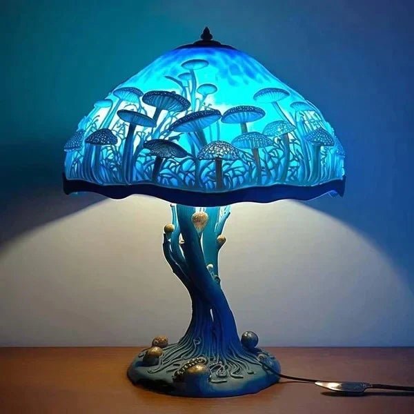 Stained Glass Table Lamp – Enchanting Mushroom & Flower Bedside Lamp, Decorative Night Light, 8 Designs – DreamGlow - Nalani - Fashion Clothing and Decor