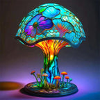 Stained Glass Table Lamp – Enchanting Mushroom & Flower Bedside Lamp, Decorative Night Light, 8 Designs – DreamGlow - Nalani - Fashion Clothing and Decor