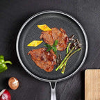 Stainless Steel Non-Stick Frying Pan – Scratch-Resistant Honeycomb Skillet, 7-Ply, Induction & Oven Safe, PFOA-Free - Nalani - Fashion Clothing and Decor