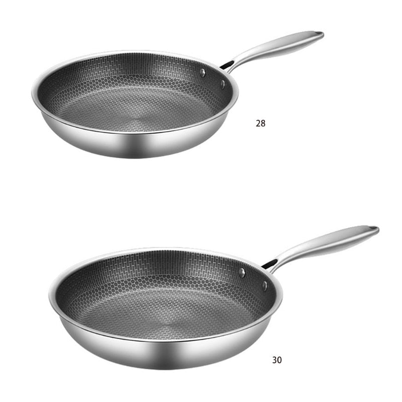 Stainless Steel Non-Stick Frying Pan – Scratch-Resistant Honeycomb Skillet, 7-Ply, Induction & Oven Safe, PFOA-Free - Nalani - Fashion Clothing and Decor