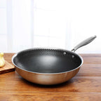 Stainless Steel Non-Stick Frying Pan – Scratch-Resistant Honeycomb Skillet, 7-Ply, Induction & Oven Safe, PFOA-Free - Nalani - Fashion Clothing and Decor