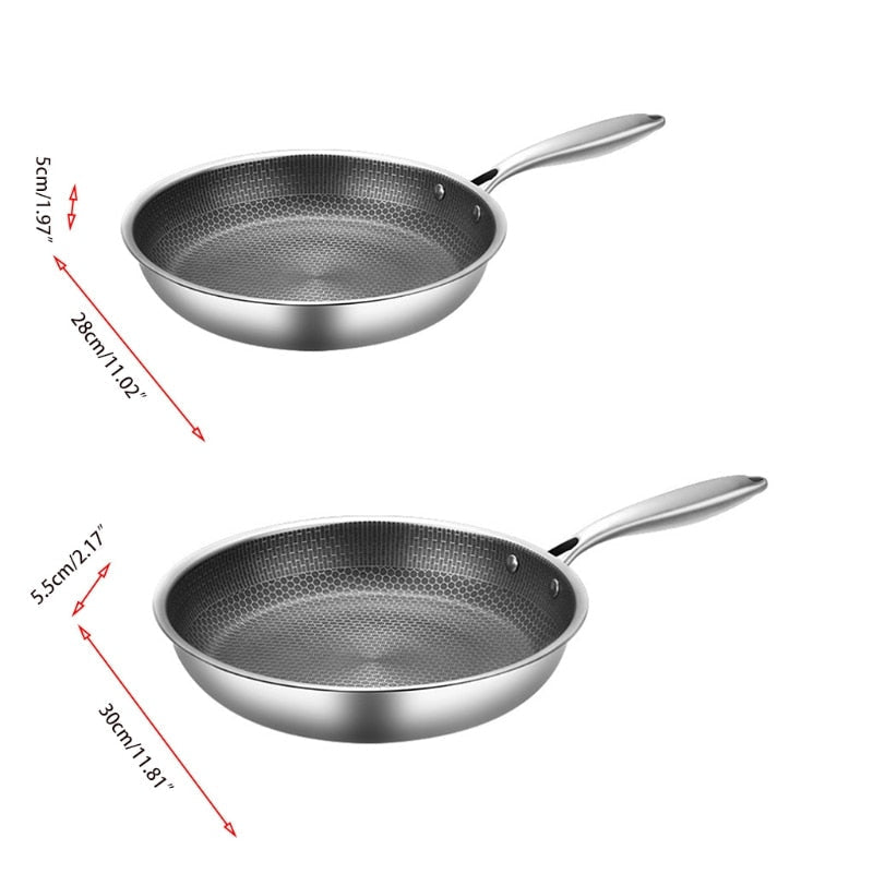 Stainless Steel Non-Stick Frying Pan – Scratch-Resistant Honeycomb Skillet, 7-Ply, Induction & Oven Safe, PFOA-Free - Nalani - Fashion Clothing and Decor