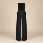 Strapless Jumpsuit With Wide Leg Silhouette And Structured Bodice - Nalani - UK and AUS Fashion Clothing and Decor