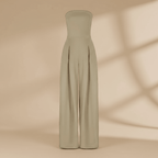 Strapless Jumpsuit With Wide Leg Silhouette And Structured Bodice - Nalani - UK and AUS Fashion Clothing and Decor
