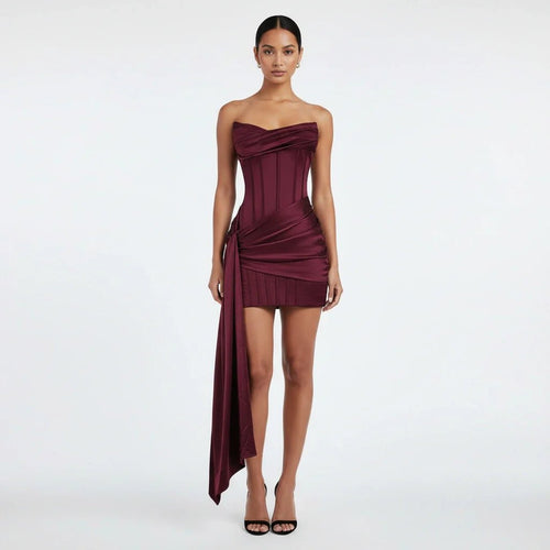 Structured Corset Dress For Women With Stretch Fabric EveningWear - Nalani - UK and AUS Fashion Clothing and Decor