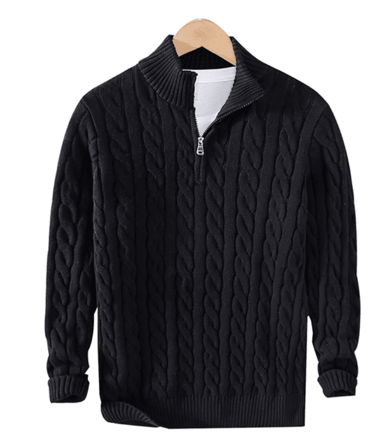 Stylish Half Zip Sweater For Casual And Smart Everyday Wear - Nalani - UK Fashion Clothing and Decor