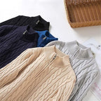 Stylish Half Zip Sweater For Casual And Smart Everyday Wear - Nalani - UK Fashion Clothing and Decor