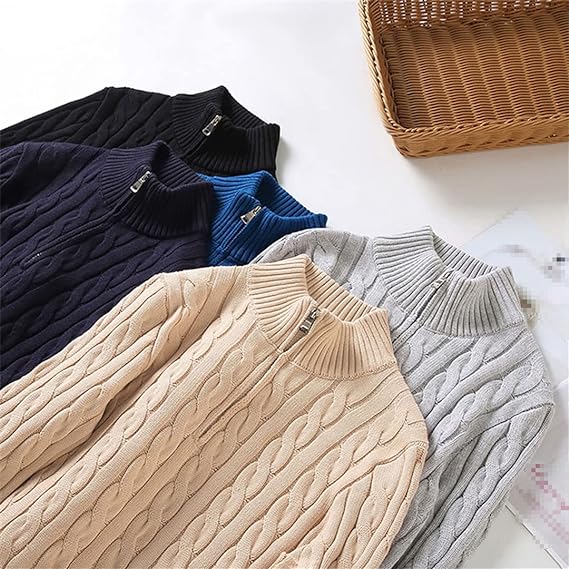 Stylish Half Zip Sweater For Casual And Smart Everyday Wear - Nalani - UK Fashion Clothing and Decor
