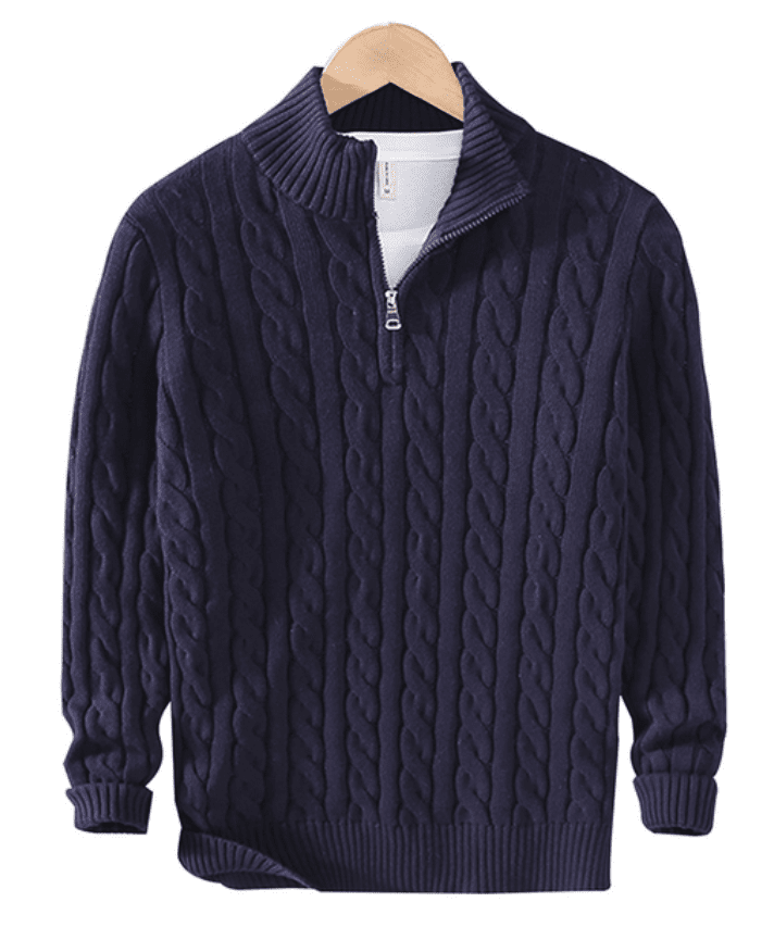 Stylish Half Zip Sweater For Casual And Smart Everyday Wear - Nalani - UK Fashion Clothing and Decor