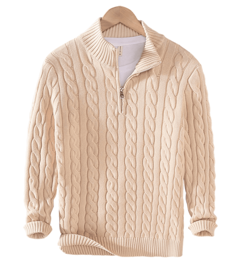 Stylish Half Zip Sweater For Casual And Smart Everyday Wear - Nalani - UK Fashion Clothing and Decor