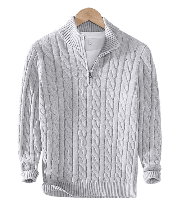 Stylish Half Zip Sweater For Casual And Smart Everyday Wear - Nalani - UK Fashion Clothing and Decor