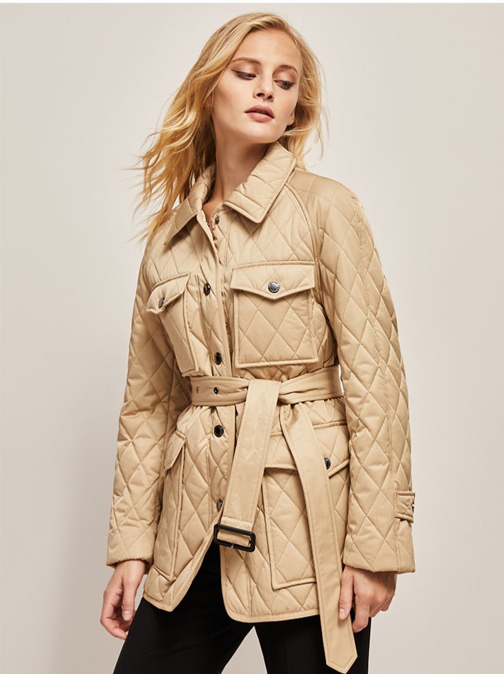 Stylish Insulated Autumn Jacket With Fashion Accents - Nalani - UK Fashion Clothing and Decor