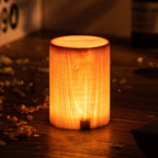 Stylish LED Table Lamp – Cordless Wood-Look Night Light, Rechargeable Touch Lamp for Nightstand & Desk, 3 Shapes – WoodGlow - Nalani - Fashion Clothing and Decor