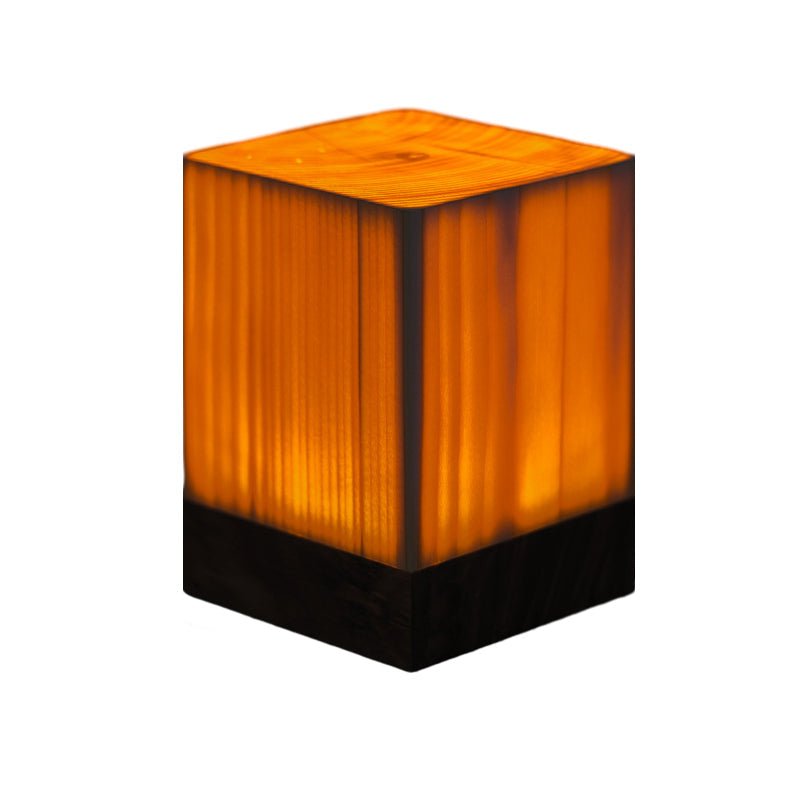 Stylish LED Table Lamp – Cordless Wood-Look Night Light, Rechargeable Touch Lamp for Nightstand & Desk, 3 Shapes – WoodGlow - Nalani - Fashion Clothing and Decor