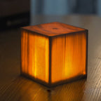 Stylish LED Table Lamp – Cordless Wood-Look Night Light, Rechargeable Touch Lamp for Nightstand & Desk, 3 Shapes – WoodGlow - Nalani - Fashion Clothing and Decor