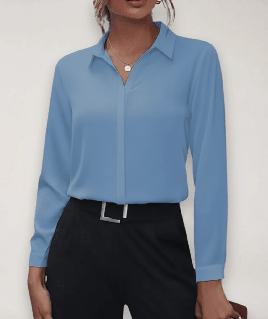 Tailored Womens Blouse Button Up Shirt For Work Daywear - Nalani - UK and AUS Fashion Clothing and Decor