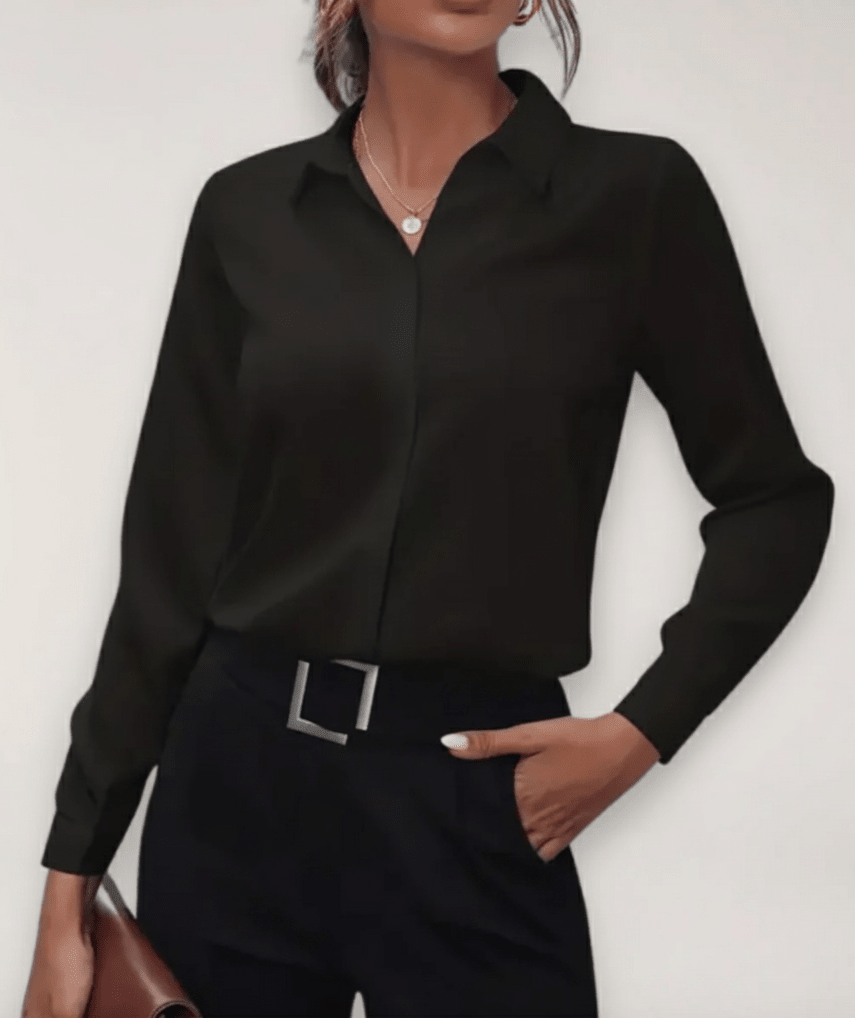 Tailored Womens Blouse Button Up Shirt For Work Daywear - Nalani - UK and AUS Fashion Clothing and Decor
