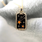 Tarot Card Necklace – Stainless Steel Tarot Pendant Necklace, Sun, Moon, Star & World, Each with Its Own Meaning – Amore - Nalani - Fashion Clothing and Decor