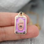 Tarot Card Necklace – Stainless Steel Tarot Pendant Necklace, Sun, Moon, Star & World, Each with Its Own Meaning – Amore - Nalani - Fashion Clothing and Decor