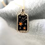 Tarot Card Necklace – Stainless Steel Tarot Pendant Necklace, Sun, Moon, Star & World, Each with Its Own Meaning – Amore - Nalani - Fashion Clothing and Decor
