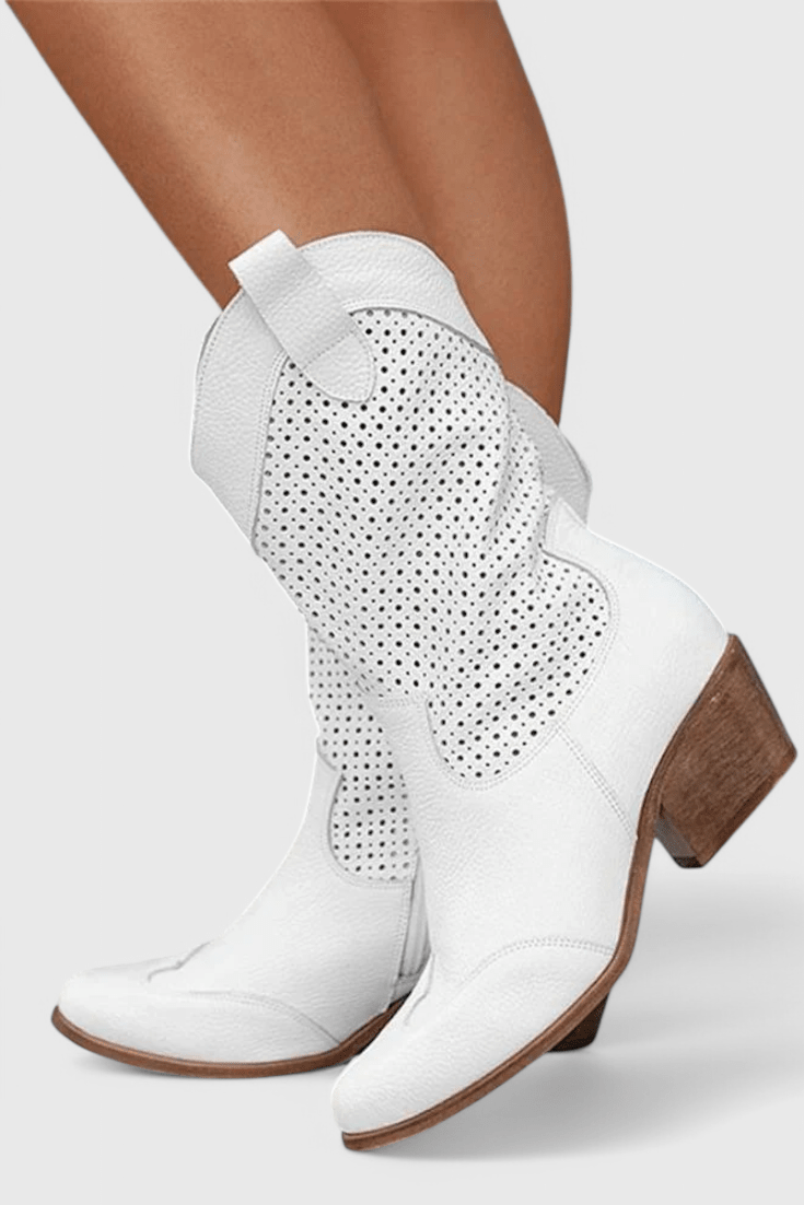 Tasana | Boots For Women | Western Style Block Heel - Nalani - Fashion Clothing and Decor