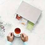Tea & Kitchen Organizer with Drawer – Tea Bag Storage Box with 3 Drawers for Coffee Pods & Kitchen Items – Livvy - Nalani - Fashion Clothing and Decor