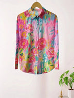 Terri | Colorful Blouse With Playful Print For Everyday Wear - Nalani - Fashion Clothing and Decor