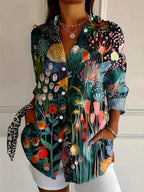 Terri | Colorful Blouse With Playful Print For Everyday Wear - Nalani - Fashion Clothing and Decor