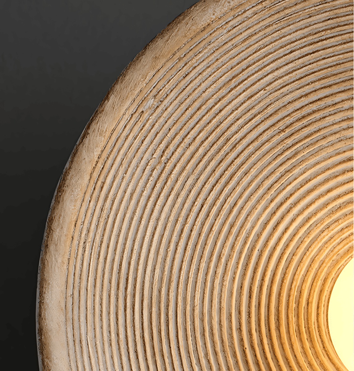 Textured Circular Wall Light With Sculptural Ripple Design - Nalani - UK Fashion Clothing and Decor